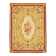 Handmade European Vintage Aubusson Kilim 264 cm x 363 cm