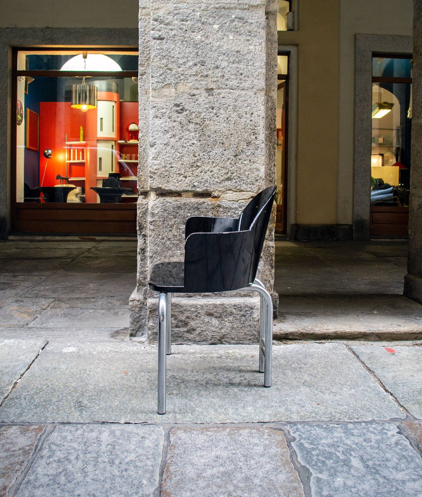 Set of three postmodern armchairs Italy 70