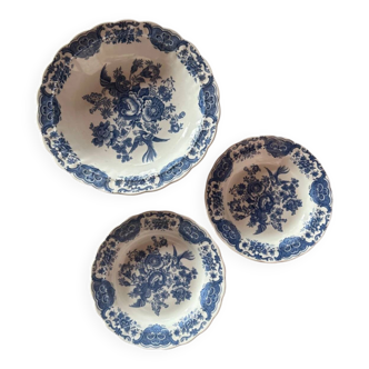 Ridgway Windsor English earthenware plate trio