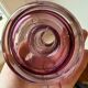 Vintage tinted glass vase with bulges, signed Christian Tortu