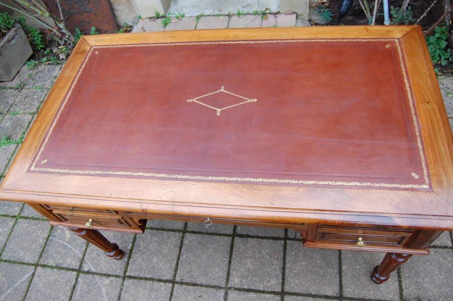 19th-century Louis Philippe walnut desk.