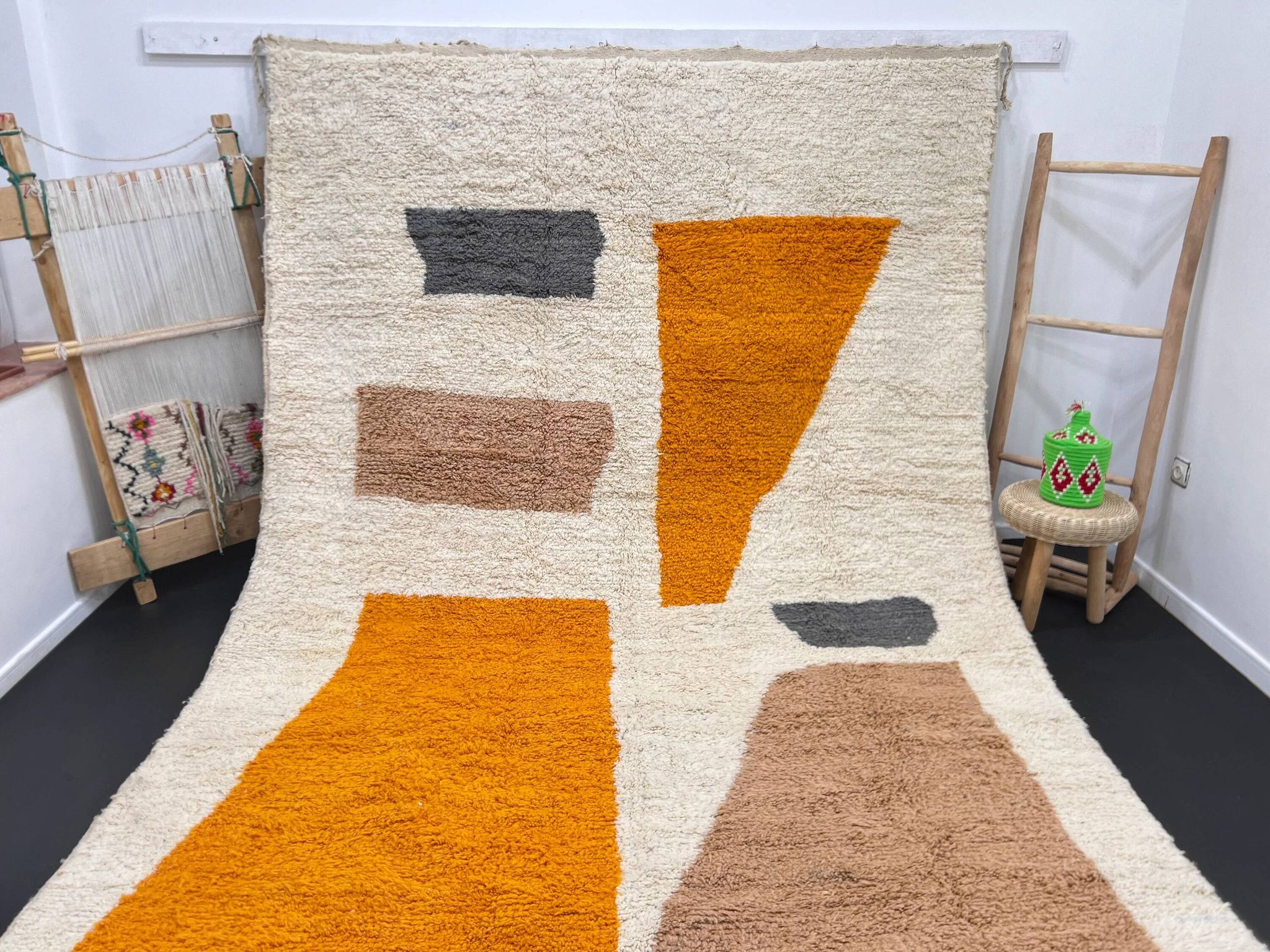 Tapis marocain en laine naturelle 2.5 x 1.5 m