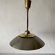 Suspended lamp in chrome and gold metal by TZ, 1970s, Germany.