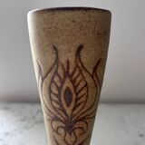Vallauris stoneware vase signed