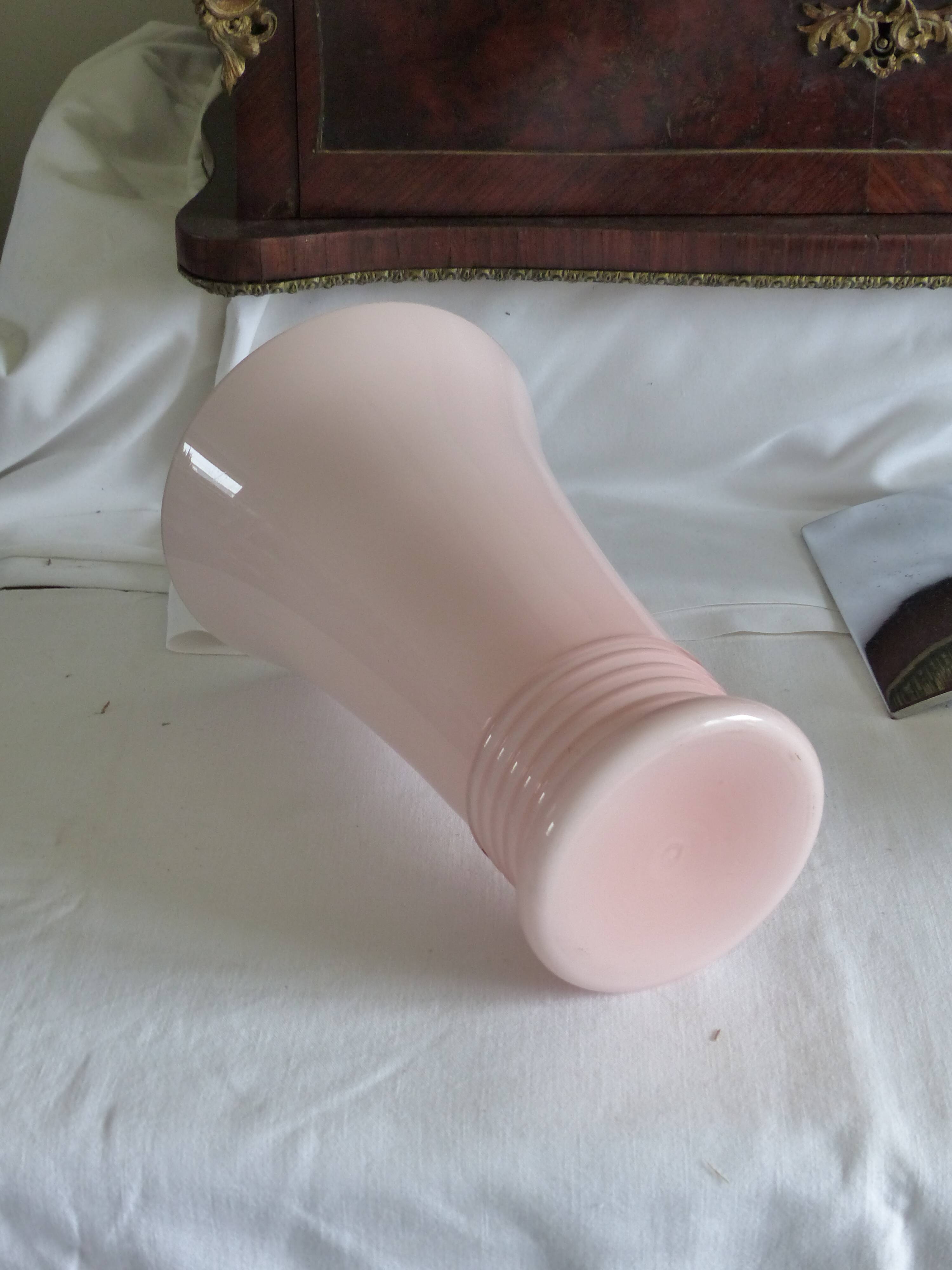 Pink opaline vase.