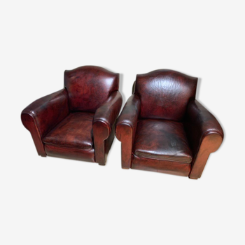 Paire de fauteuils club