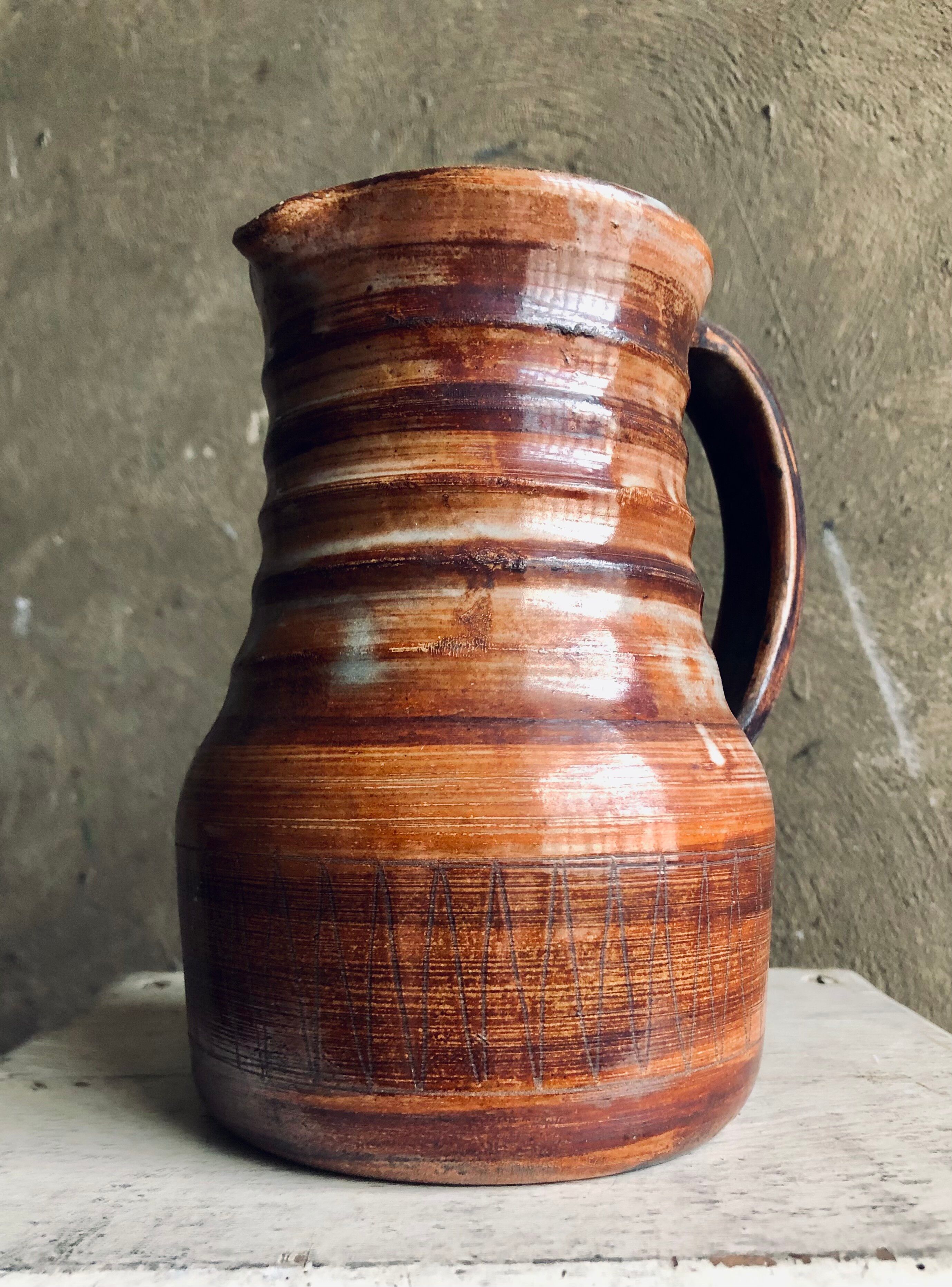 Handcrafted pitcher "The Potter's House" 1960-70