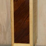 Pair of tall hardwood chests of drawers, walnut and marble.