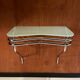 Frosted glass and steel console