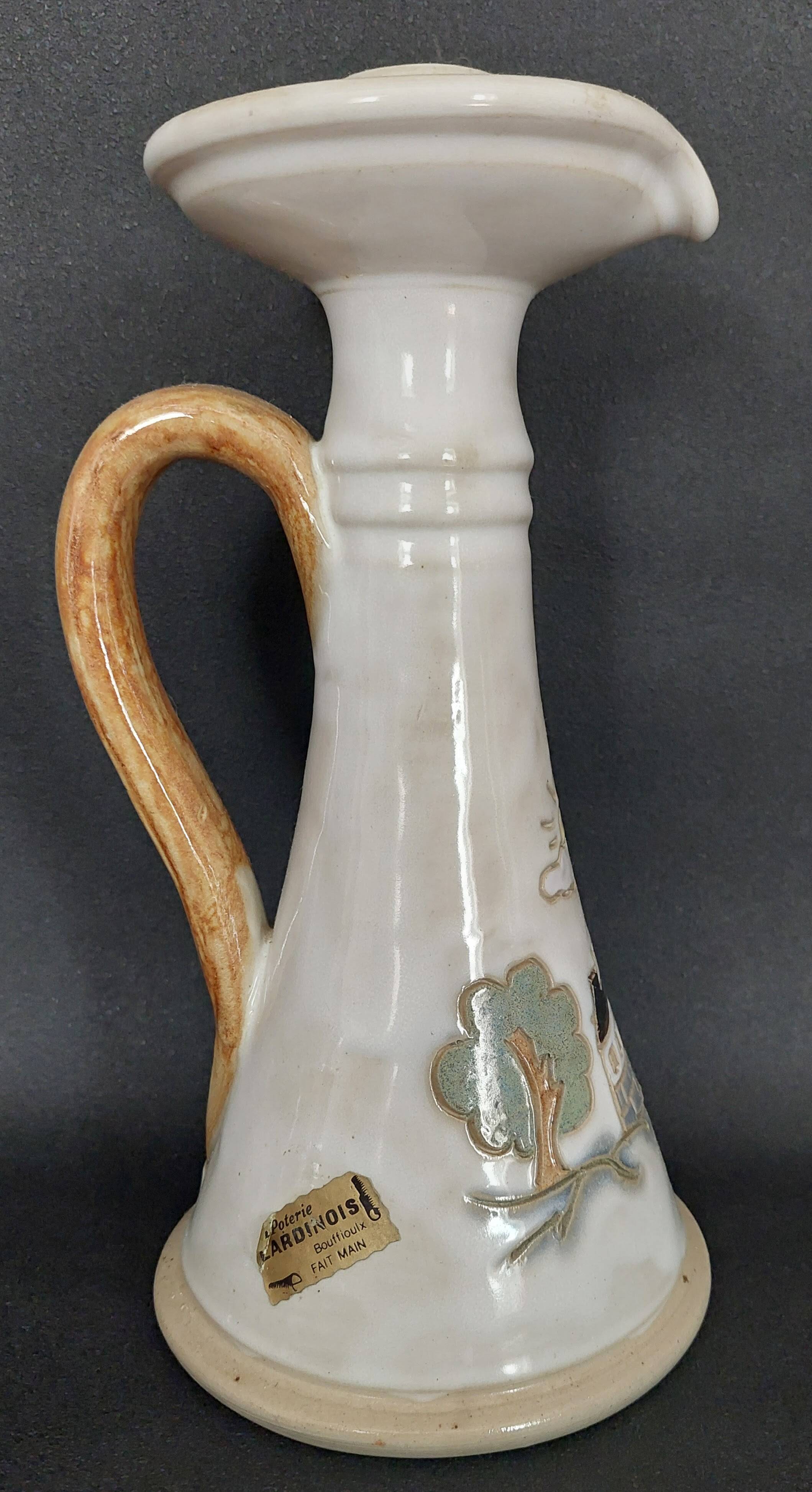 Bougeoir à main vintage poterie Lardinois