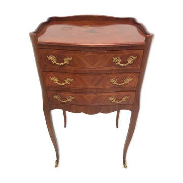vintage louis XV style rose wooden table