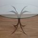 Rare 1970s round glass table