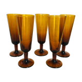 Flutes à champagne ambrées
