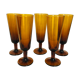 Flutes à champagne ambrées