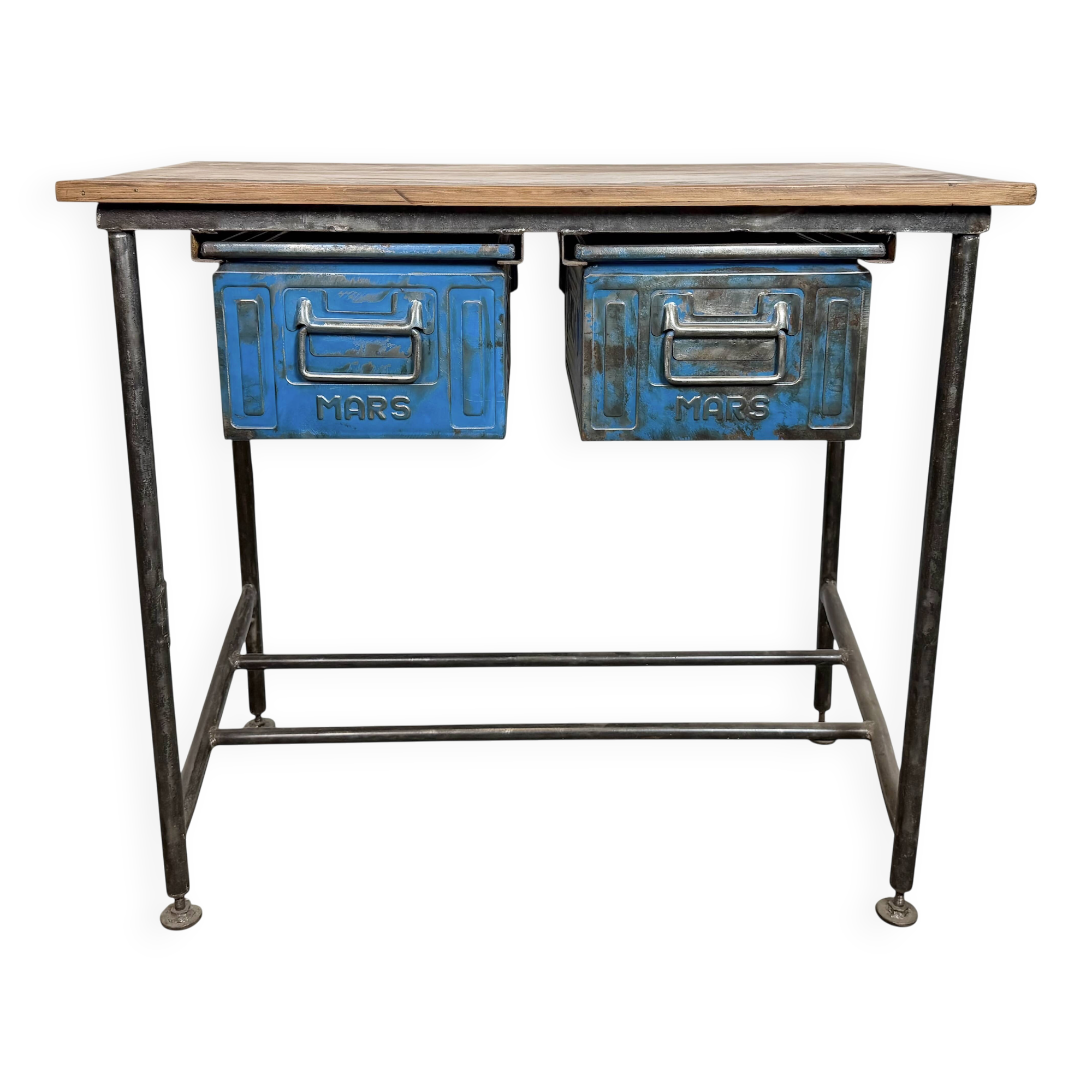 Vintage Industrial Worktable, 1960s