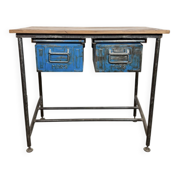 Table de travail industrielle vintage, années 1960