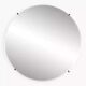 Round mirror from the 60s - 70s on a square wooden frame