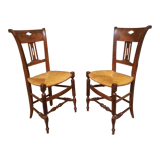 Pair of chair straws directoire