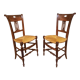 Pair of chair straws directoire