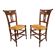 Pair of chair straws directoire