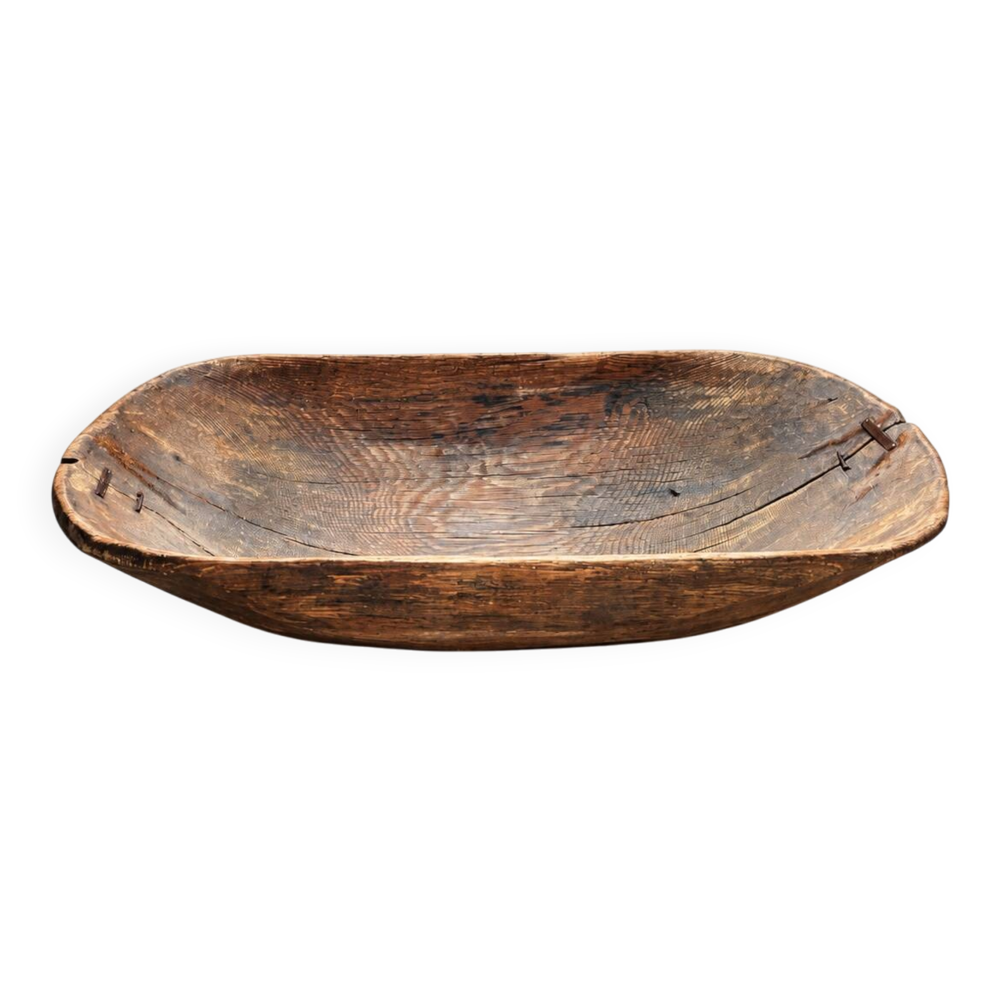 Old monoxyle wooden kneading trough – folk art