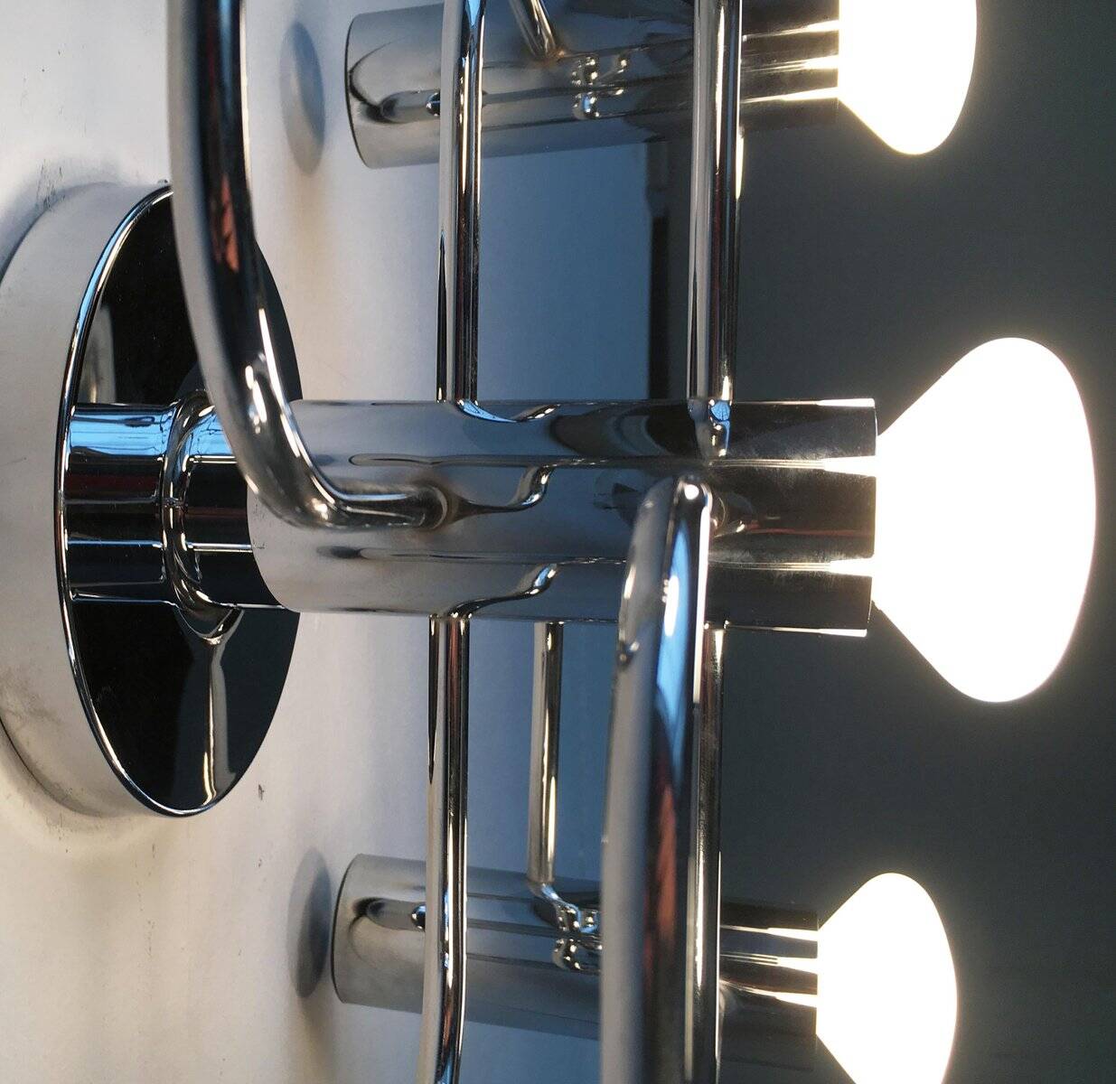 Vintage German Space Age ceiling lamp by Gaetano Sciolari for Leola, 1970s.