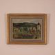 Original Swedish Oil on Panel – “Rural Village” by Astrid J – Vintage