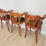 Vintage Bentwood Armchairs - Set of 3 - Mid-Century Irish Pub Style