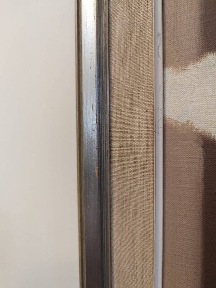 Mid-Century Modern Swedish "Modernist Ballerinas" Vintage Figurative Oil Painting by Fabian Lundqvis