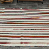 5x9 modern striped hemp rug, 148x269cm