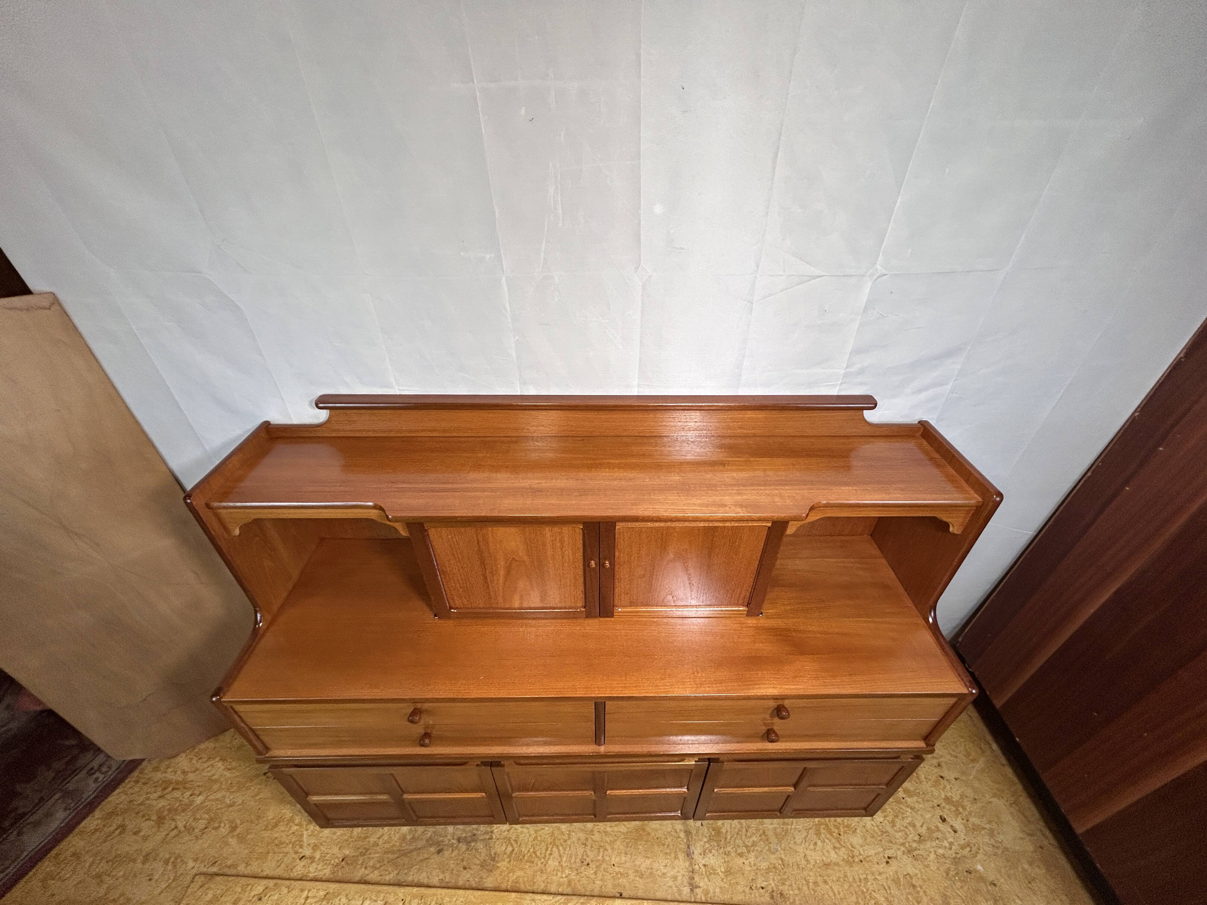 Mid-Century Retro Vintage Teak Highboard by Nathan 1960–1970  Exceptionally