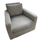 2 Chester armchairs in Italian heather gray fabric published by Habitat