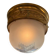 Brass and crystal ceiling light