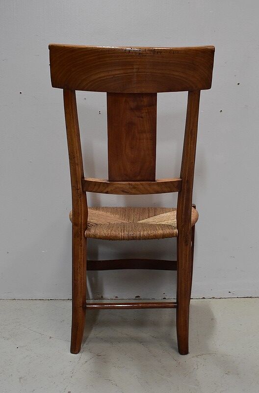 Cherry langer chair, directoire period - 1st part of the nineteenth century