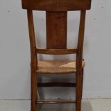 Chaise à langer paillée en merisier, époque directoire - 1ère partie du xixe