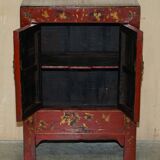 Antique Chinese hand-lacquered side table, large sideboard.