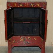 Armoirechinoise antique laquée à la main, grande armoire latérale