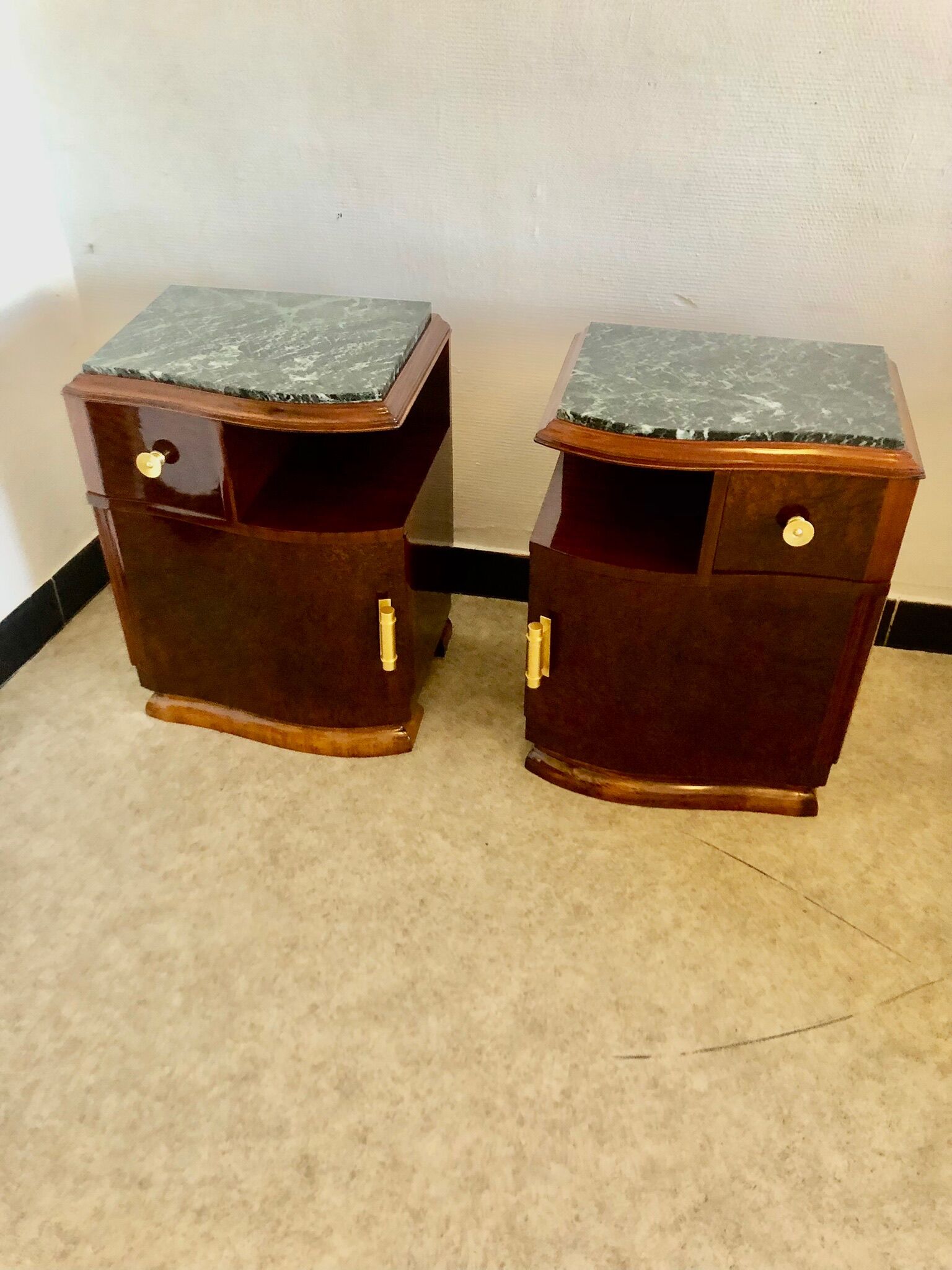 Pair of Art Deco bedside tables