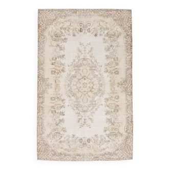 5x9 classic wool handmade vintage rug, 167x269cm