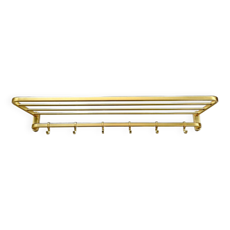 Mid Century coat rack, hat rack, golden, 60's interior