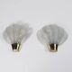 Midcentury Modern wall sconces pair ASEA, "Shell", 1950s, Sweden