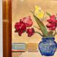 Tableau ancien, nature morte aux tulipes, années 70-80