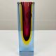 Sommerso vase in Murano glass, attributed to Flavio Poli.