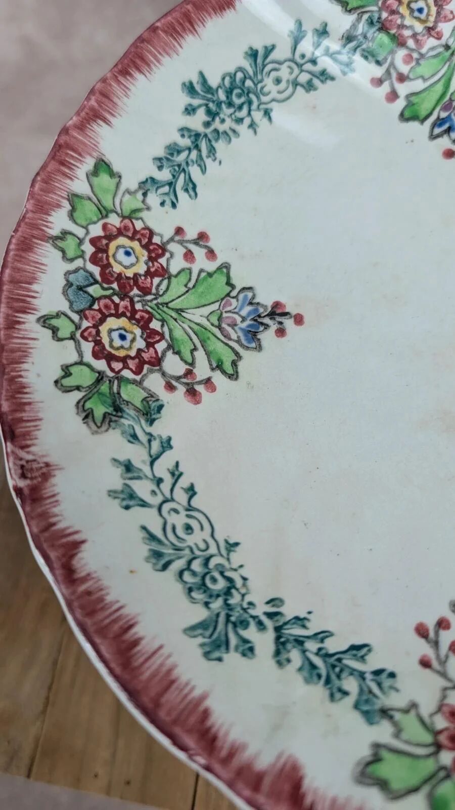 Antique Longwy compote – Antonia model