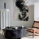 Table basse noire en bois massif