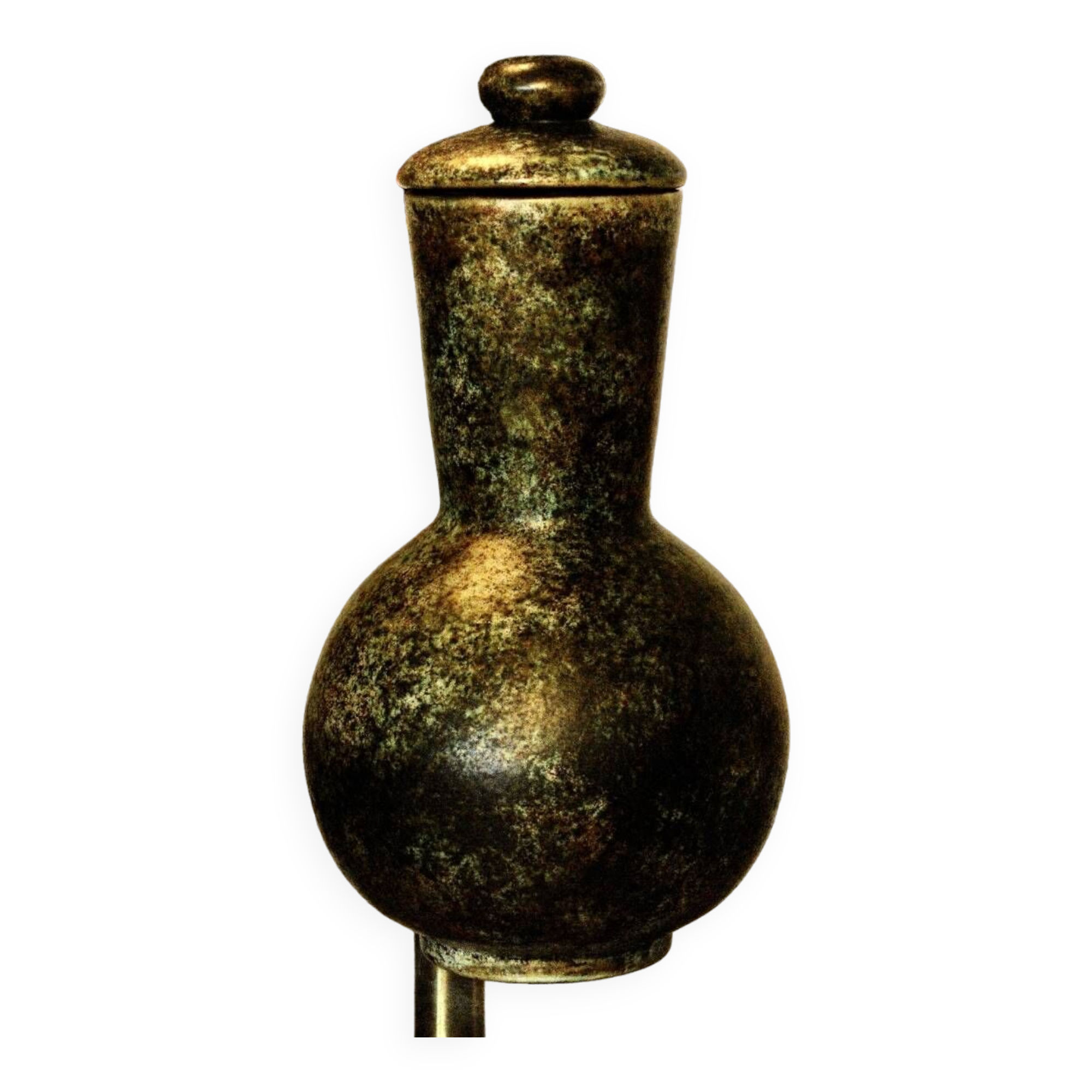 Vintage ceramic covered vase 1950