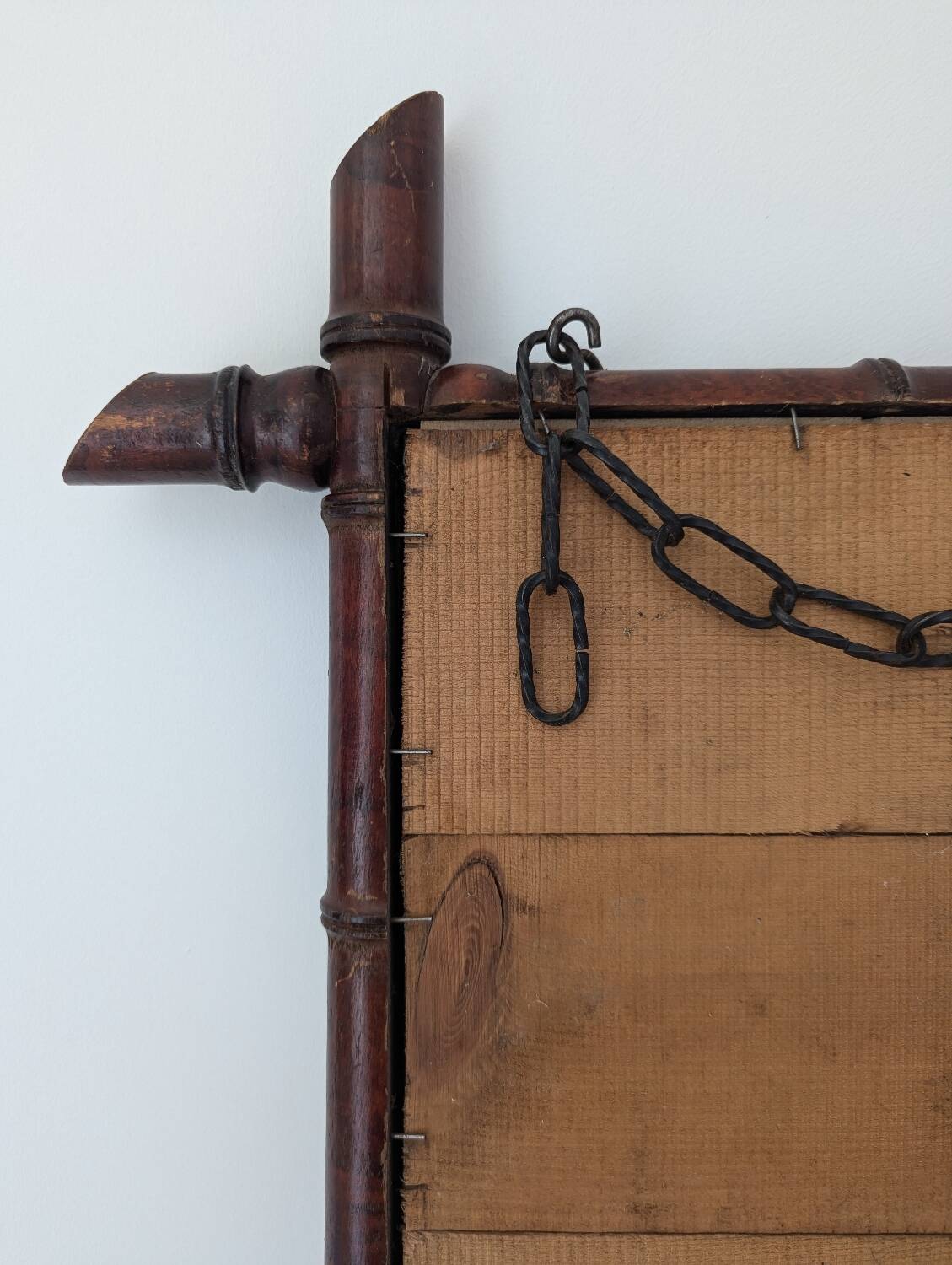 Antique bamboo mirror