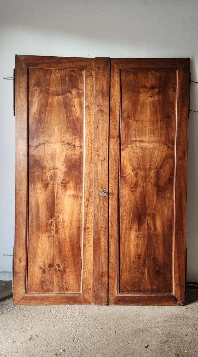 Antique walnut cabinet doors