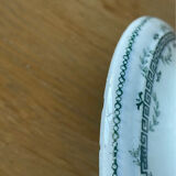 Terre de Fer walk-in cake dish, opaque porcelain from Gien Austerlitz model.