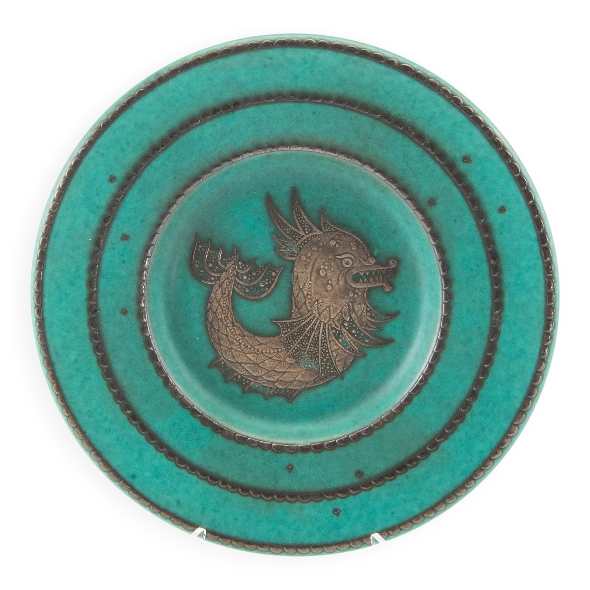 Plate wilhelm kage "argenta" gustavsberg sweden 1950. signed